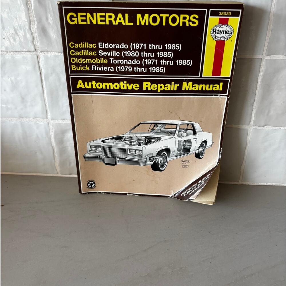 Haynes GM Repair Manual Cadillac Eldorado Seville Toronado Riviera 1971-1985